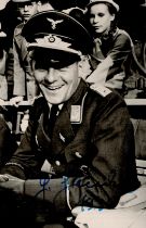 Lieutenant Colonel Gotthard Handrick signed 6x4 black and white photo. Good condition. All