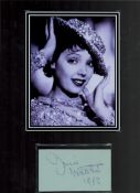 Jessie Matthews 1907-1981 Actress Signed Album Page With Mounted 12x17 Photo. Good condition. All
