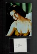 Claire Bloom Actress Signed Card With Mounted 12x17 Photo. Good condition. All autographs come