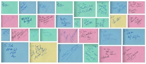 Music/Entertainment autograph book with signatures from The Holloways, The Nolans, The Bachelors,