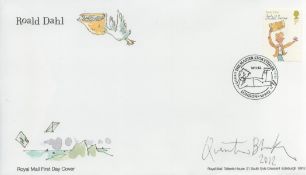 Quentin Blake, a signed Roald Dahl 2012 FDC. Postmarked 10-1-12 with Charlie and the Chocolate