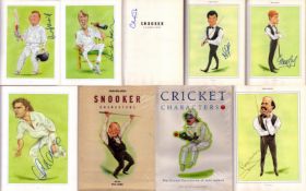 Sport collection of 2 John Ireland's Character books, Cricket and Snooker. Both including signatures