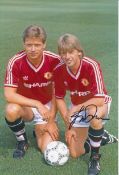 Autographed Jesper Olsen 12 X 8 Photo : Col, Depicting Man United's Danish Internationals John