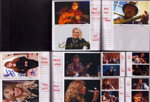 Entertainment collection of signed photos in hard cover photo album including names of, Pixie