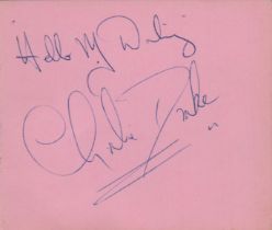 Multi signed Charlie Drake with Pearl Carr & Teddy Johnson Autograph page on Reverse. 4.5x4 Inch.
