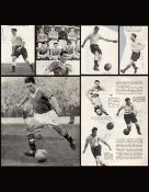 Football Legends collection 8 rare signature on magazine page cuttings includes all-time greats such
