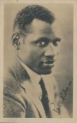 Paul Robeson signed vintage 6x4 black and white photo. Good condition. All autographs come with a