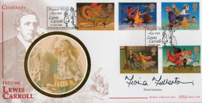 Fiona Fullerton signed Lewis Carroll FDC. 21/7/98 Daresbury postmark. Good condition. All autographs