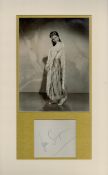 Jean Simmons 1929-2010 Actress Signed Album Page With Mounted 11x17 Photo. Good condition. All