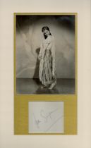 Jean Simmons 1929-2010 Actress Signed Album Page With Mounted 11x17 Photo. Good condition. All