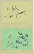 Su Pollard and on reverse Trevor Howard signed album page. Good condition. All autographs come