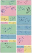 Entertainment Autograph book with signatures such as Barry Howard, Victor Spinetti, Christine