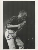 Jimmy Somerville signed 8x6 inch original black and white photo. Good condition. All autographs come