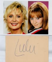 Lulu signed Autograph page 5x3 Inch plus Colour Photo 6x4 Inch. Good condition. All autographs