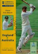 England v Australia 1993 3rd Ashes Test multi signed programme includes 15 fantastic signatures such