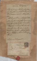 Duke of Wellington. Letter dated 1848. Mounted to larger card with original envelope and his