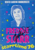 Freddie Starr 1943-2019 Comedian Signed Vintage 1976 Programme. Good condition. All autographs