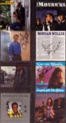 Music collection of 8 signed CDs including names of Boxcar Willie, Kimmie Rhodes, Alan Jackson and