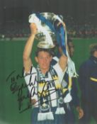 Gary Lineker signed 10x8 inch colour photo pictured with the FA Cup during his time with Tottenham