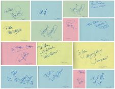 Entertainment Autograph book with signatures such as David Copperfield, Frazer Hines, Dave Willetts,
