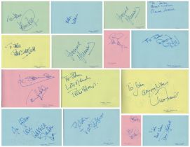 Entertainment Autograph book with signatures such as David Copperfield, Frazer Hines, Dave Willetts,