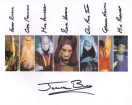 Star Wars 8x10 photo signed by actor Jerome Blake who has signed his name plus all seven of the