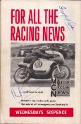 Motorcycle Mallory Park vintage 1974 official multisigned programme includes 7 legends of the