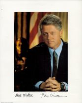 Bill Clinton signed 10x8 inch colour photo. Good Condition. All signed items come with our