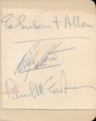 Paul McCartney and Ringo Starr signed 5x4 inch overall album page dedicated could be clipped. Good