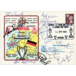 Liverpool Legends multi signed 1978 European Cup semifinal Liverpool v Borussia Moenchengladbach