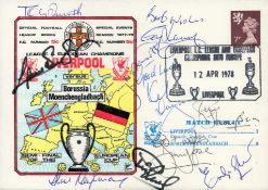 Liverpool Legends multi signed 1978 European Cup semifinal Liverpool v Borussia Moenchengladbach