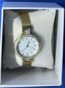 Jeanneret Rosetta Ladies Watch 1503A W/ Crystal Encrusted Bezel. Good Condition. All signed items