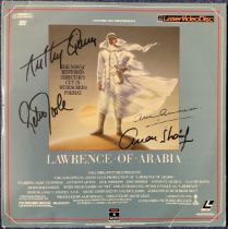 Peter O'Toole, Anthony Quinn, Alec Guinness and Omar Sharif signed Lawrence of Arabia Laser Video