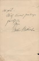 Arthur Nikisch rare vintage early 1900,s ALS on Waldorf Hotel Aldwych W.C paper. Good Condition. All
