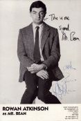 Rowan Atkinson signed Mr Bean 8x6 inch black and white promo photo. Good Condition. All signed items