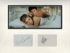 The Graduate Signed Cards By Actors Anne Bancroft 1931-2005 And Dustin Hoffman With 13x15 Mounted
