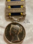 The Punjab Campaign 1848 1849 named Medal. Rare with two clasps Goojerat and Chillianwala and lots