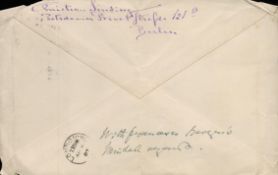 Christian Sinding signed vintage mailing envelope PM London. W AP 4 07 7.30 PM. Good Condition.
