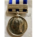 Egypt Medal 1882 1899, with Clasp Alexandria 11th July 1882. Named to L Stoker HMS Alexandria, 20