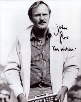 Julian Glover signed 10x8 inch black and white James Bond photo. Good Condition. All signed items