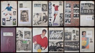 1950s Football Scrapbook with over 350 signed photos, magazine photos, pages and some teams.