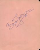 Brian Jones signed 5x4 inch vintage album page. Good Condition. All signed items come with our