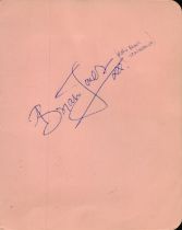 Brian Jones signed 5x4 inch vintage album page. Good Condition. All signed items come with our