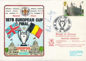 Bob Paisley signed 1978 European Cup Final Kings of Europe commemorative FDC PM European Cup Final