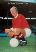 Bobby Charlton 1937-2022 Signed Manchester United Photo. Good Condition. All signed items come