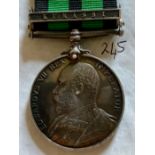 Ashanti Medal Ed VII 1901, the 1st issued in his reign with Kumassi clasp. Named to 474 Sgt Lawani