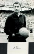 Lev Yashin 1929-1990 Russian Goalkeeper Signed Card With Photo. Good Condition. All signed items