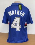 Des Walker signed Sampdoria retro replica home shirt. Signature on number on the back. Size