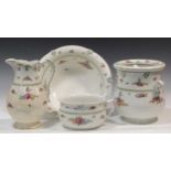 A19th century Booths floral pattern wash set including jugs, bowl and chamber potJug 31cm high,