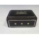 An early 20th century commemorative cigarette box Elizabeth Duchess of York, 6 x 15 x 10cm